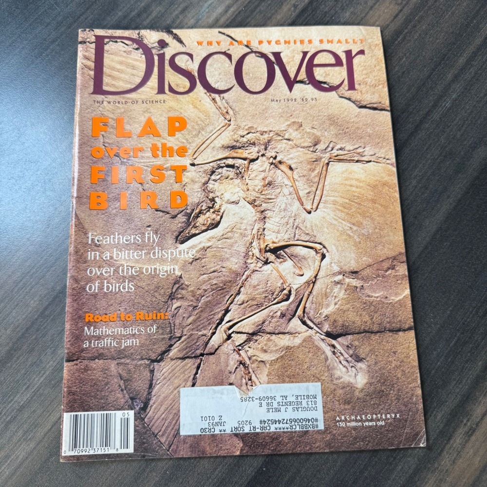 Discover‎ Magazine May 1992 Flap Over The First Bird Feathers Origin Of Birds